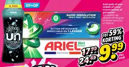 Hoogvliet Alle Ariel pods of wasmiddel of Lenor wasverzachter of geurparels aanbieding