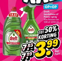 Hoogvliet Alle Dreft handafwas of Power spray aanbieding