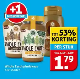 Hoogvliet Whole Earth pindakaas aanbieding