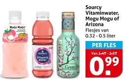 Hoogvliet Sourcy Vitaminwater, Mogu Mogu of Arizona aanbieding