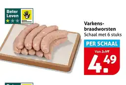 Hoogvliet Varkens-braadworsten aanbieding