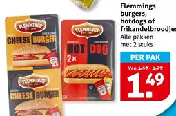 Hoogvliet Alle Flemmings burgers, hotdogs of frikandelbroodjes aanbieding