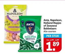 Hoogvliet Alle Anta, Napoleon, Holland Hopjes of Zeeuwse Babbelaars aanbieding