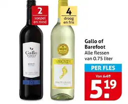 Hoogvliet Alle Gallo of Barefoot aanbieding