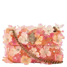 Wehkamp Kurt Geiger crossbody tas Mini Kensington met bloemen oranje/roze aanbieding