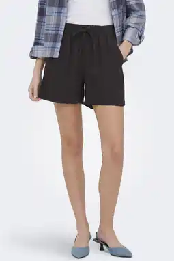 Wehkamp JDY straight highwaist casual short donkerbruin aanbieding