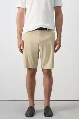 Wehkamp Mango Man slim fit chino short - lichtbeige aanbieding