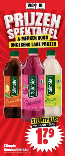 Dirk Slimpie limonadesiroop aanbieding
