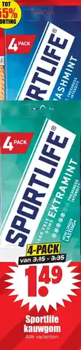 Dirk Sportlife kauwgom aanbieding