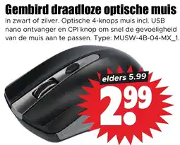 Dirk Gembird draadloze optische muis aanbieding