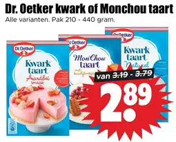 Dirk Dr. Oetker kwark of Monchou taart aanbieding