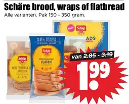 Dirk Schär brood, wraps of flatbread aanbieding