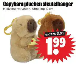 Dirk Capybara pluchen sleutelhanger aanbieding
