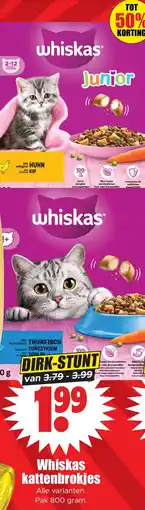 Dirk Whiskas kattenbrokjes aanbieding