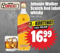 Dirk Johnnie Walker Scotch Red label whisky aanbieding