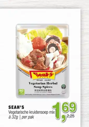 Amazing Oriëntal Seah's Vegetarische Kruidensoep Mix aanbieding