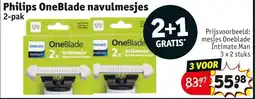 Kruidvat Philips OneBlade navulmesjes aanbieding