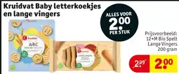 Kruidvat Kruidvat Baby letterkoekjes en lange vingers aanbieding