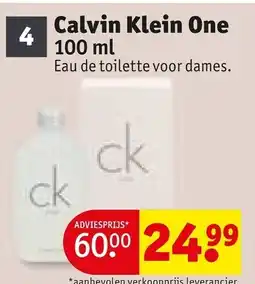 Kruidvat Calvin Klein One aanbieding