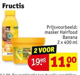 Kruidvat Fructis masker Hairfood Banana aanbieding