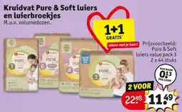 Kruidvat Kruidvat Pure & Soft luiers en luierbroekjes aanbieding