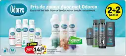 Kruidvat Odorex deodorant en douche aanbieding