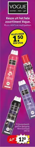 Kruidvat Vogue parfum deospray aanbieding