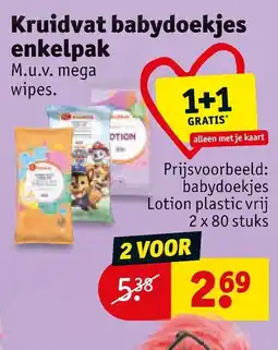 Kruidvat Kruidvat babydoekjes enkelpak aanbieding