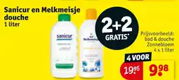 Kruidvat Sanicur en Melkmeisje douche aanbieding