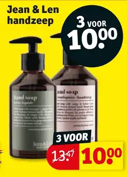 Kruidvat Jean & Len handzeep aanbieding