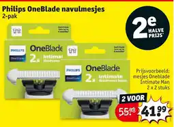 Kruidvat Philips OneBlade navulmesjes aanbieding