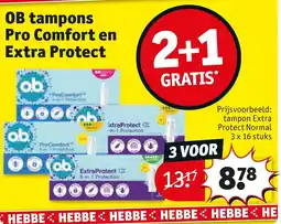 Kruidvat OB tampons aanbieding