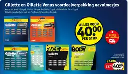 Kruidvat Gillette en Gillette Venus voordeelverpakking navulmesjes aanbieding