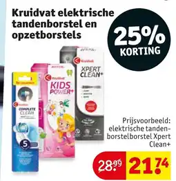 Kruidvat Kruidvat elektrische tandenborstel en opzetborstels aanbieding