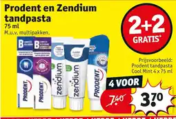 Kruidvat Prodent en Zendium tandpasta aanbieding