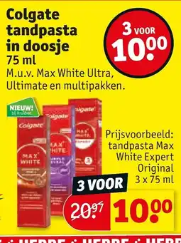 Kruidvat Colgate tandpasta in doosje aanbieding