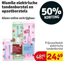 Kruidvat Hismile elektrische tandenborstel en opzetborstels aanbieding