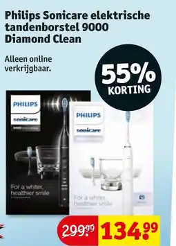 Kruidvat Philips Sonicare elektrische tandenborstel 9000 Diamond Clean aanbieding