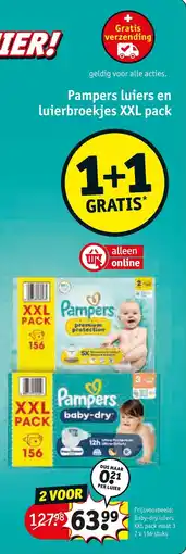 Kruidvat Pampers luiers en luierbroekjes XXL pack aanbieding