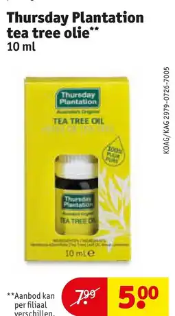 Kruidvat Thursday Plantation tea tree olie aanbieding