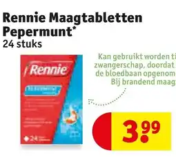 Kruidvat Rennie Maagtabletten Pepermunt aanbieding