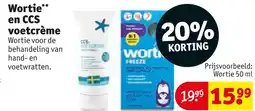 Kruidvat Wortie en CCS voetcrème aanbieding