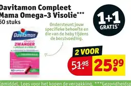 Kruidvat Davitamon Compleet Mama Omega-3 Visolie aanbieding
