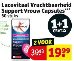 Kruidvat Lucovitaal Vruchtbaarheid Support Vrouw Capsules aanbieding