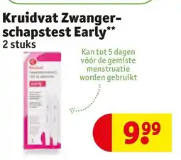 Kruidvat Kruidvat Zwangerschapstest Early aanbieding