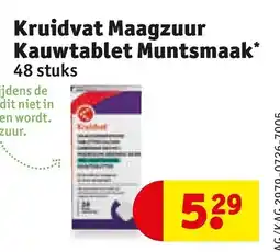 Kruidvat Kruidvat Maagzuur Kauwtablet Muntsmaak aanbieding