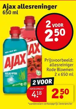 Kruidvat Ajax allesreiniger aanbieding