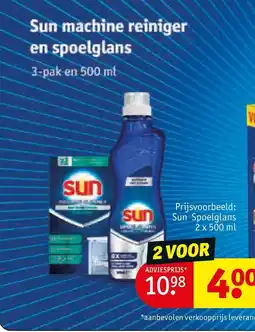Kruidvat Sun machine reiniger en spoelglans aanbieding