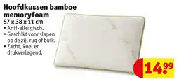 Kruidvat Hoofdkussen bamboe memoryfoam aanbieding