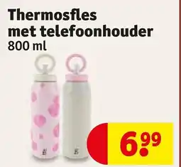 Kruidvat Thermosfles met telefoonhouder aanbieding